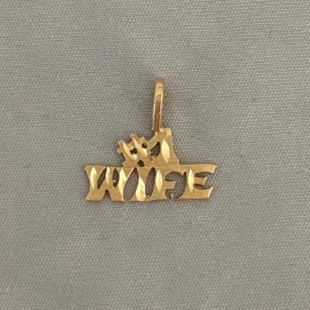 14k Gold #1 Wife Charm
